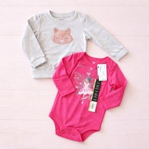 George 18-24M Ballerina Bodysuit + Carter’s 24M Fox Top Bundle